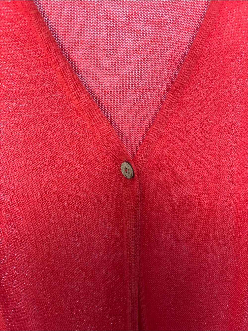 J. Jill orange V-Neck Open-Knit Cardigan - Picture 2 of 5